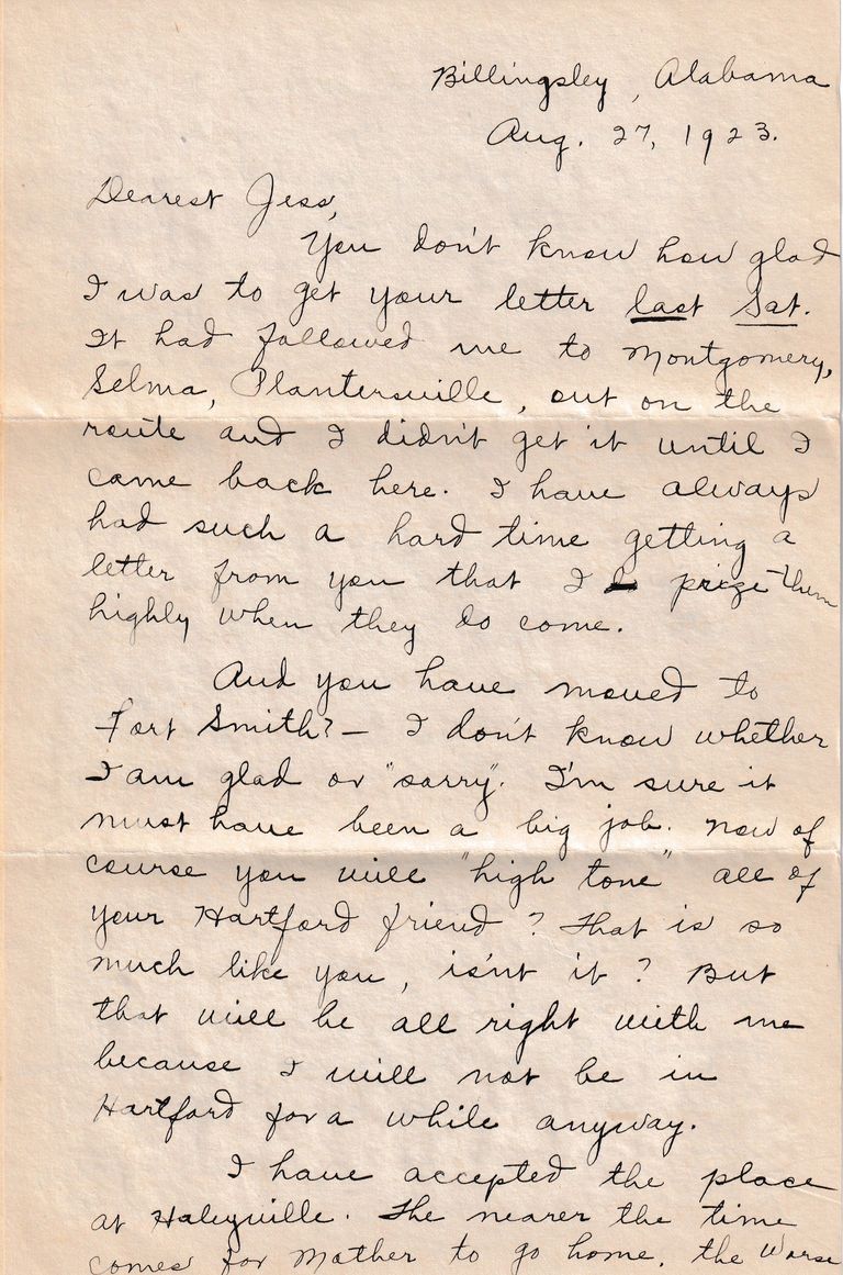03 - 8.27.23 – Jewell L. Herron to Mr. Jesse Redyard (Fort Smith, Arkansas) - Image 2