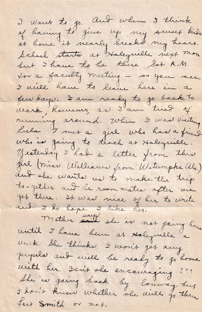 03 - 8.27.23 – Jewell L. Herron to Mr. Jesse Redyard (Fort Smith, Arkansas) - Image 3