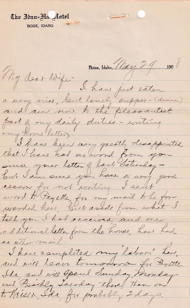 1908.5.29 - The Idan-Ha Hotel, Boise, Idaho