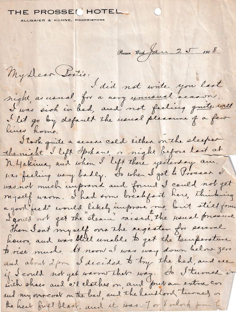 1908.1.25 - The Prosser Hotel, Prosser, Washington