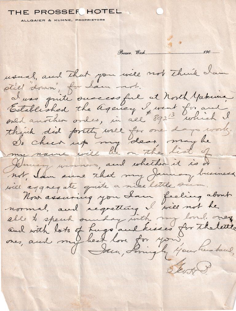 1908.1.25 - The Prosser Hotel, Prosser, Washington - Image 3