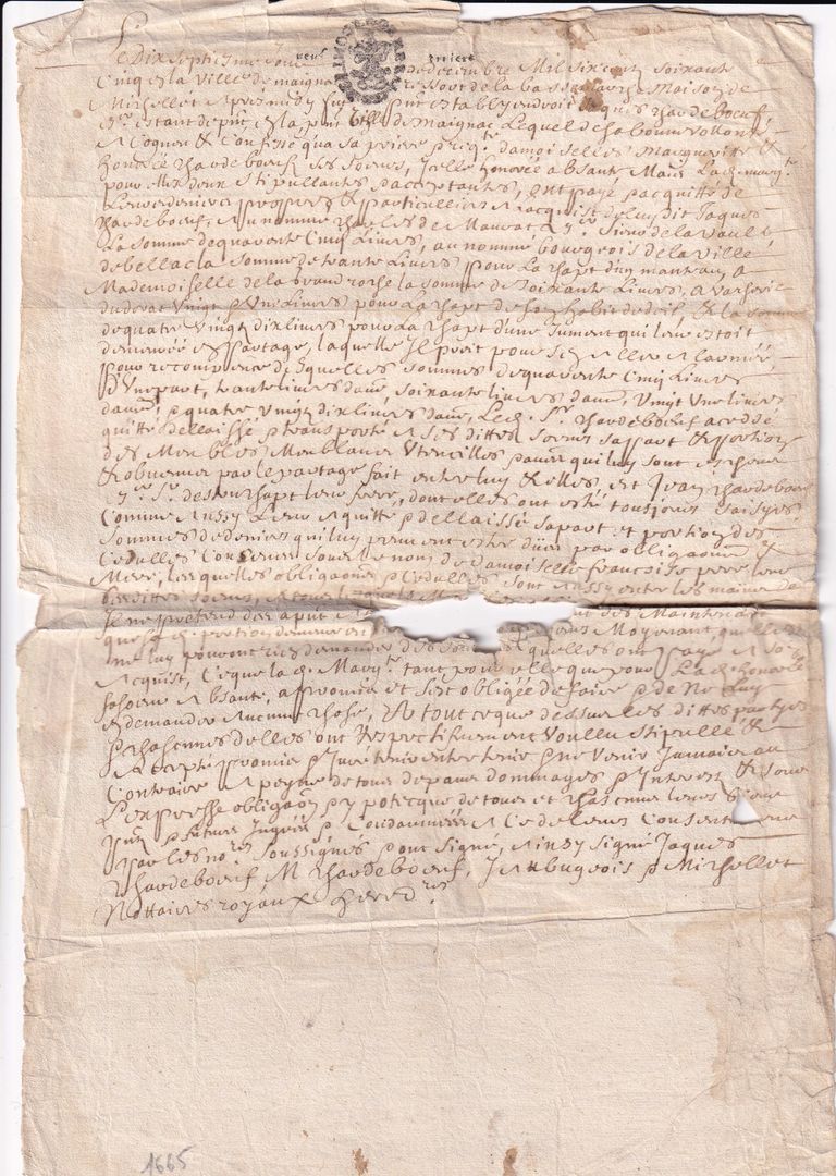 Royal Court Summons Issued by the Sénéchaussée of Limoges