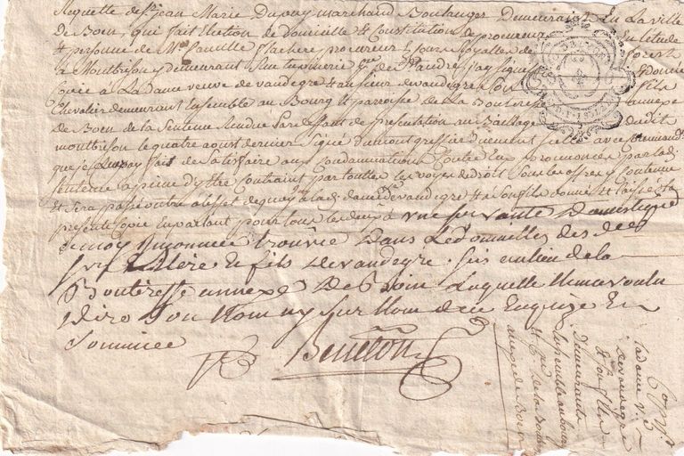 Judicial Extract from the Registers of the Bailiwick Court of Forez at Montbrison - Image 2