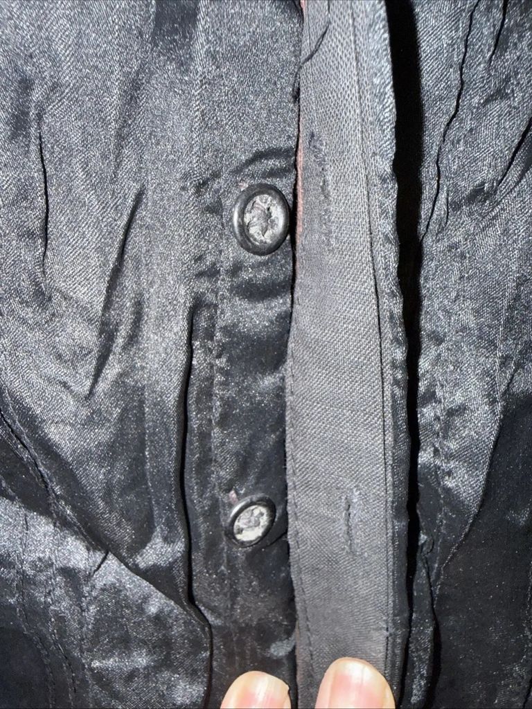 Woman's Black Silk Bodice with Soutache Embroidery - Image 5