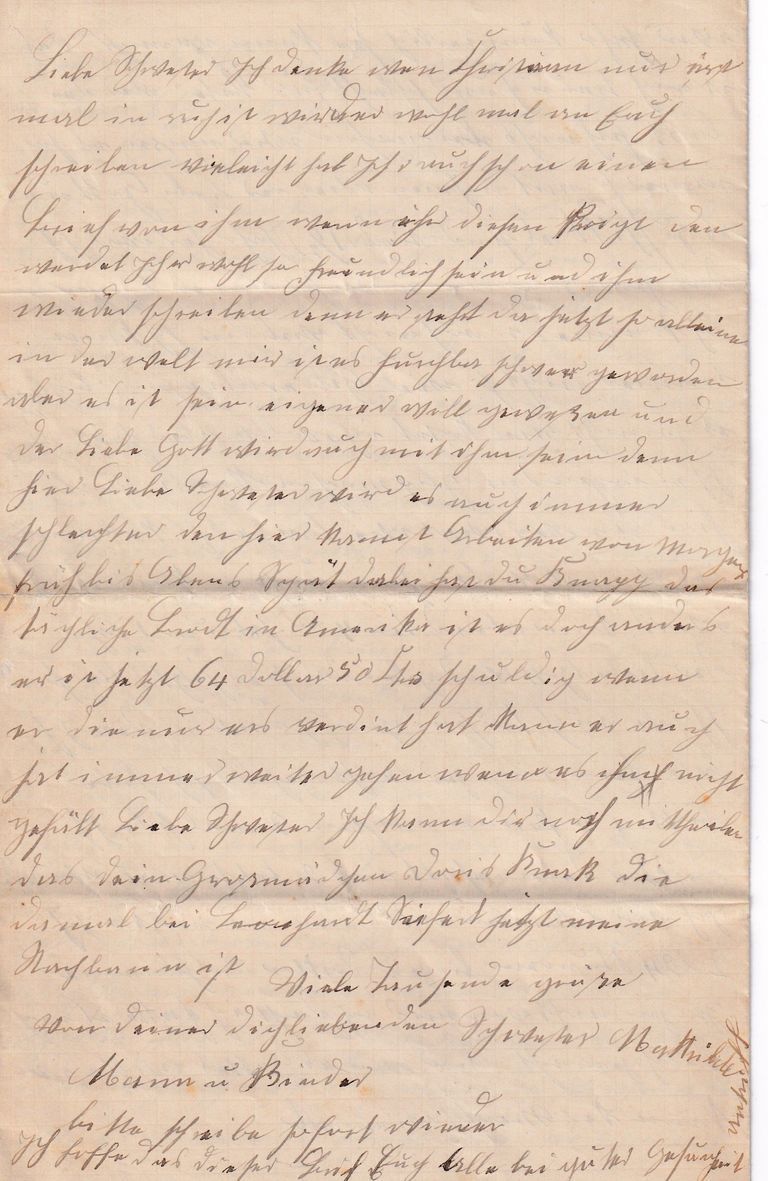 Letter from Dänischenhagen to Family Members Concerning Finances and Family News - Image 4