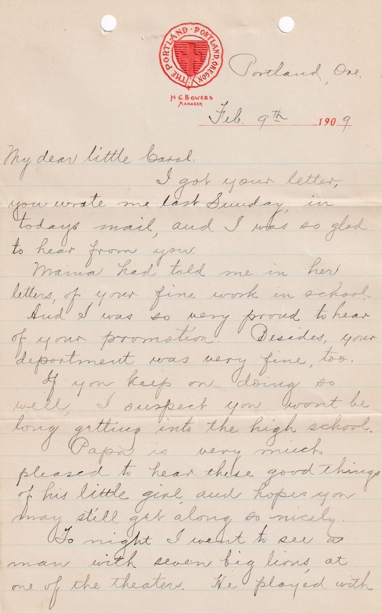 1909.2.9 – The Portland, Portland, Oregon