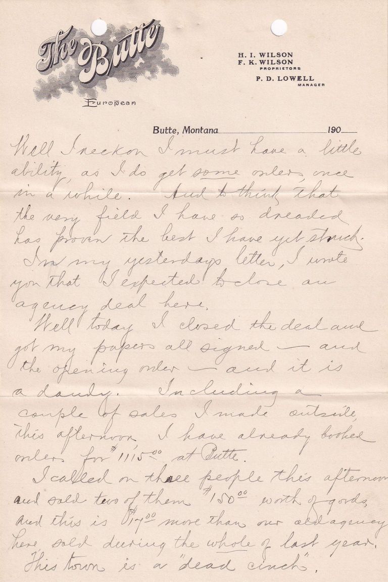 1908.4.4 - The Butte Hotel, Butte, Montana - Image 2