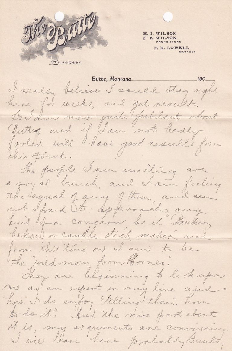 1908.4.4 - The Butte Hotel, Butte, Montana - Image 3