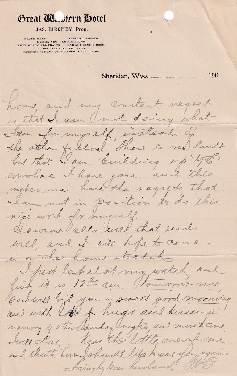 1908.4.26 - Great Western Hotel, Sheridan, Wyoming - Image 3