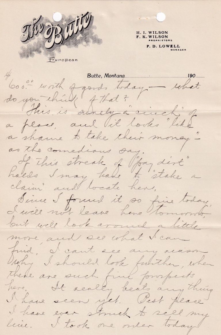 1908.4.4 - The Butte Hotel, Butte Montana - Image 2