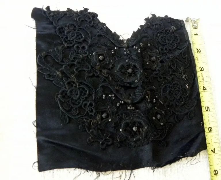 Textile Fragment – Beaded Appliqué Bodice Panel - Image 2