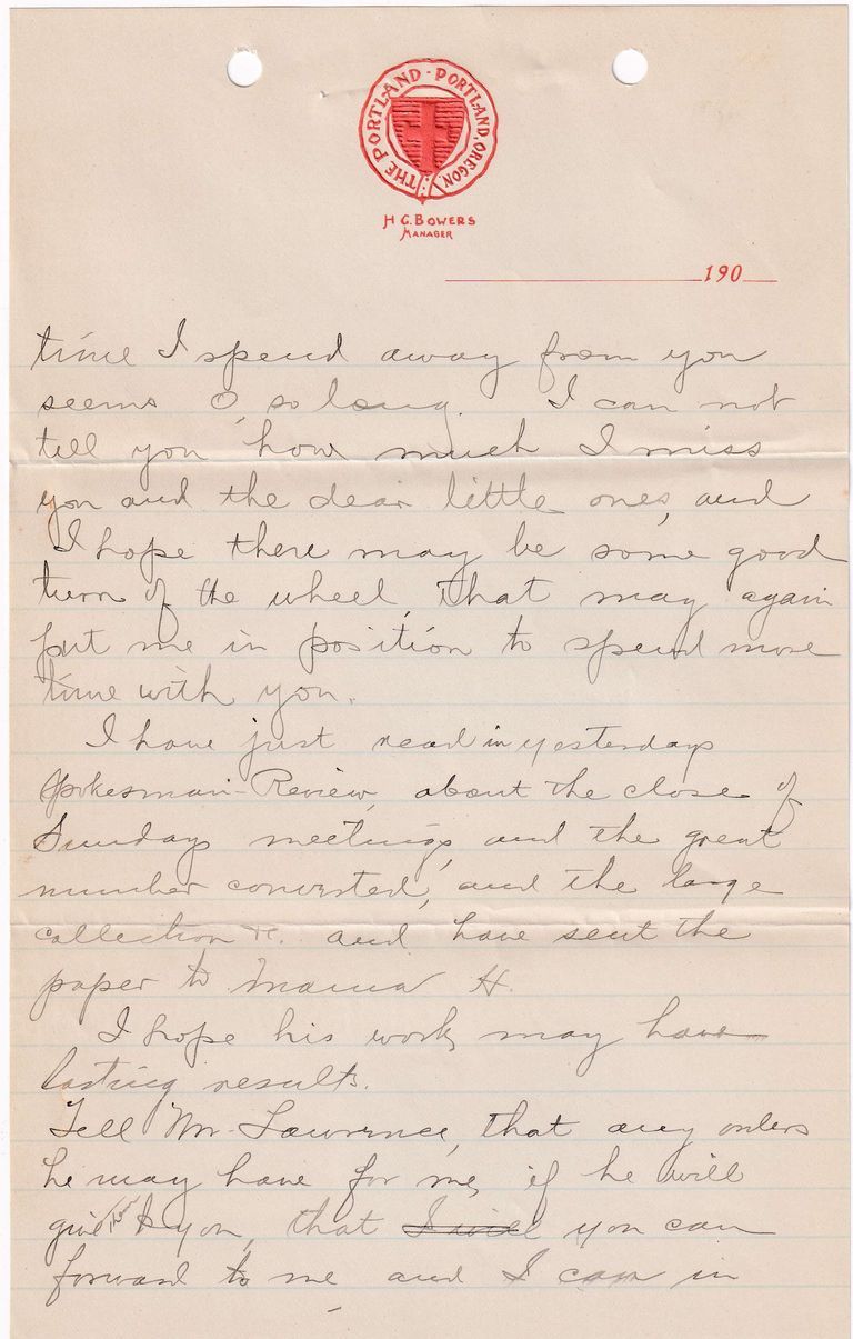 1909.2.9 Letter Expressing Concern for Illness and Referencing Sunday Evangelical Meetings - Image 2