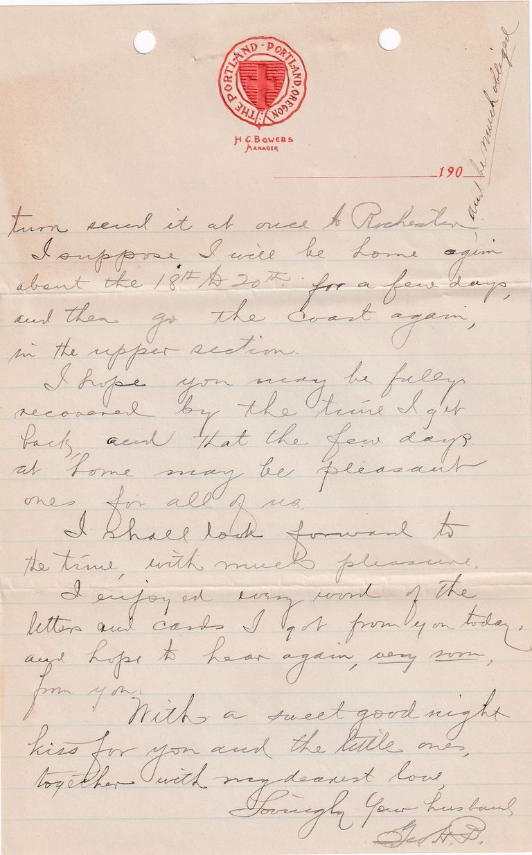 1909.2.9 Letter Expressing Concern for Illness and Referencing Sunday Evangelical Meetings - Image 3