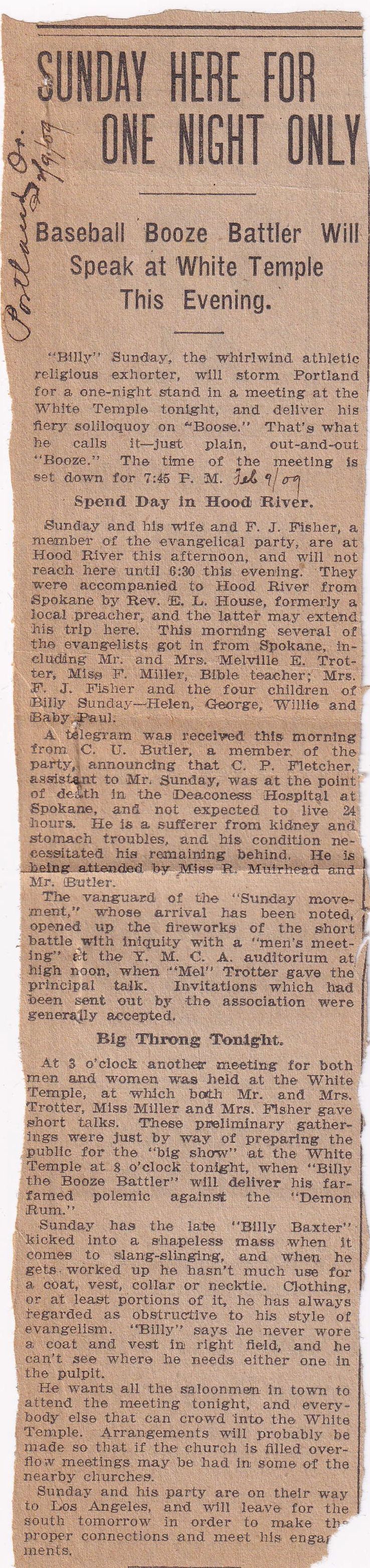 1909.2.9 Letter Expressing Concern for Illness and Referencing Sunday Evangelical Meetings - Image 4