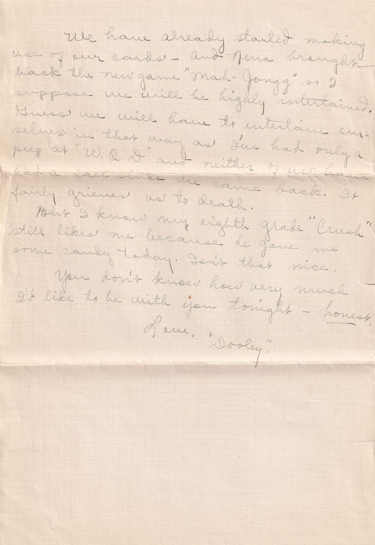 19 - 1.7.24 Letter from “Dooley” to Jesse Redyard – January 7, 1924 - Image 4