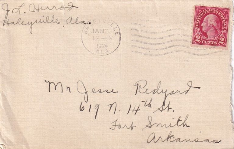 18 - 1.3.24 – Correspondence from “Hope” (“Doodle”) to Mr. Jesse Redyard (Fort Smith, Arkansas)