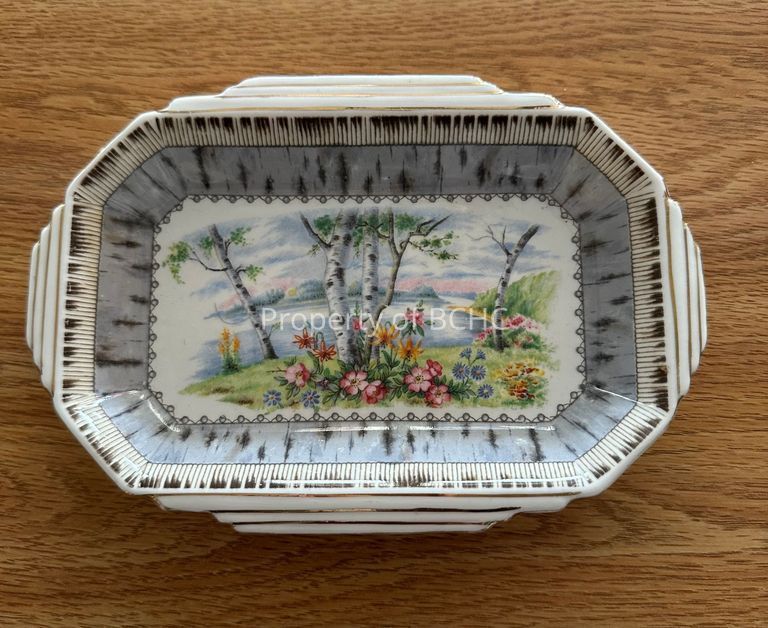 Small china serving dish, used as part of a set.