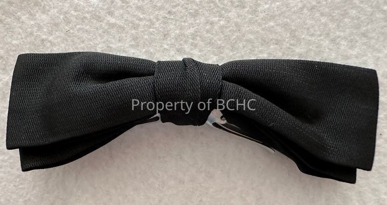 Black, clip on mens bow tie.