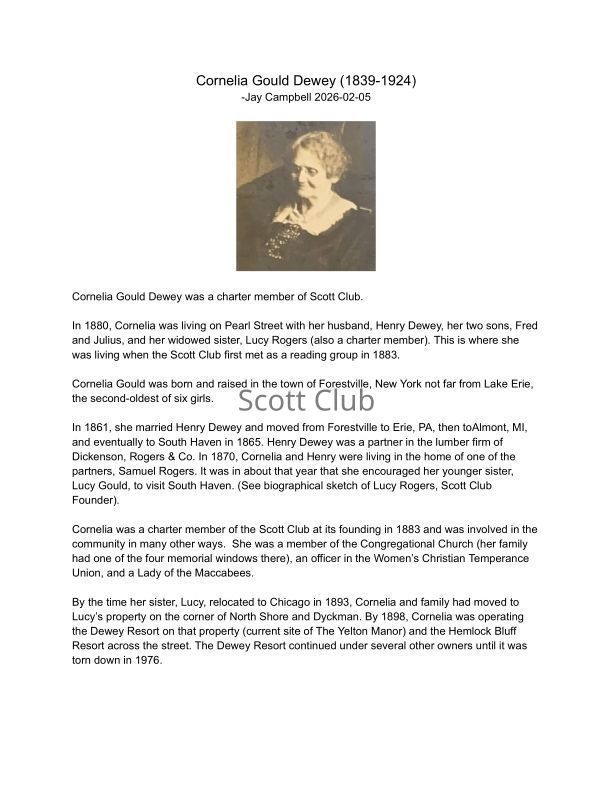 Biographical Sketches of Scott Club Members