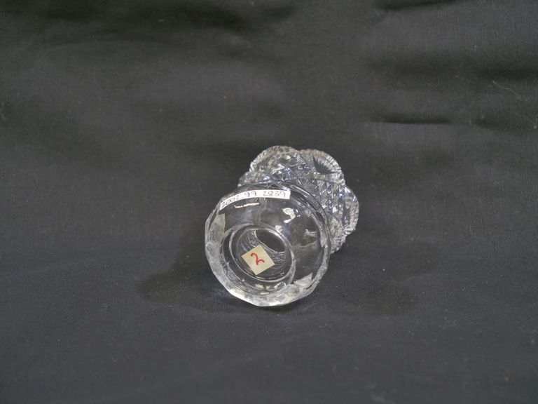 Pressed Clear Glass Toothpick Holder - Image 2