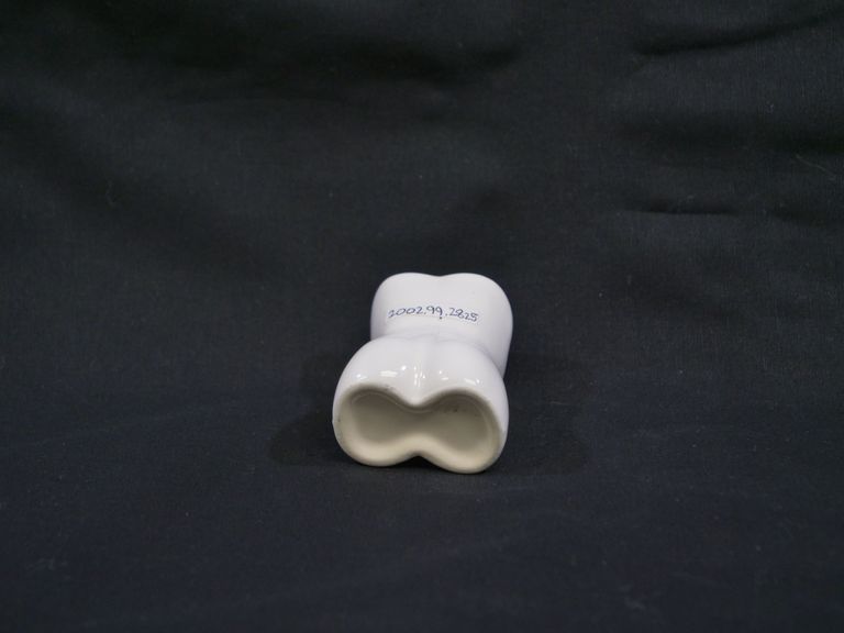 Nude Female Torso Glazed Porcelain Toothpick Holder. - Image 3