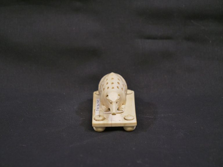 Resting Tapir Ivory Toothpick Holder - Image 4