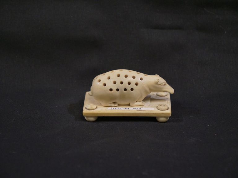 Resting Tapir Ivory Toothpick Holder - Image 5