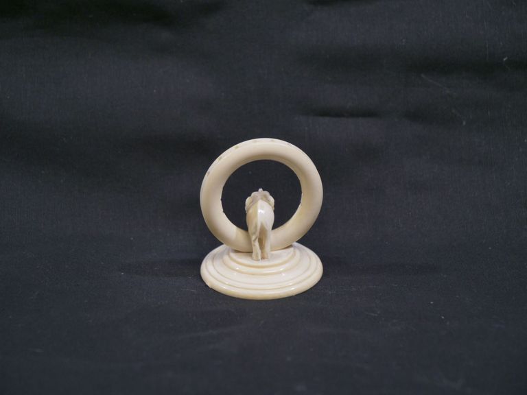 Ivory Elephant Beneath Ring Toothpick Holder - Image 2