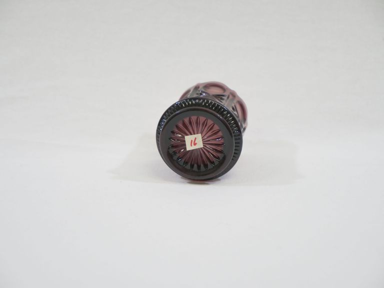 Purple glass toothpick holder - Image 2