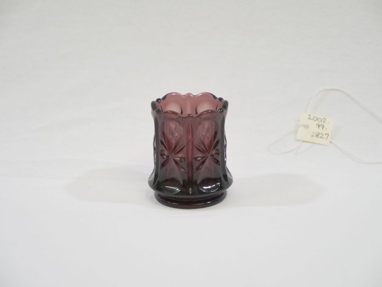 Purple glass toothpick holder - Image 3