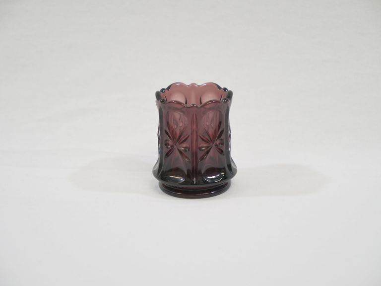 Purple glass toothpick holder - Image 4
