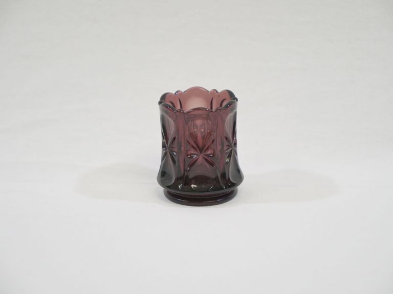 Purple glass toothpick holder - Image 6
