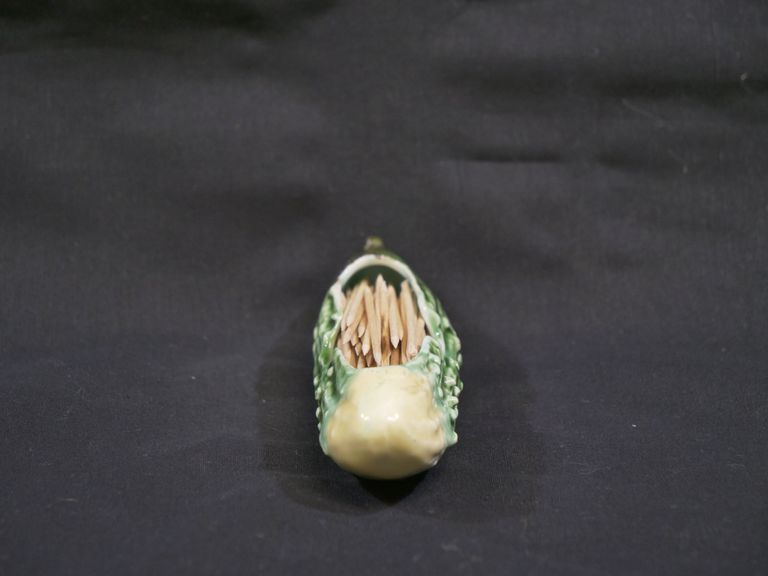 Porcelain Pickle Toothpick Holder - Image 4