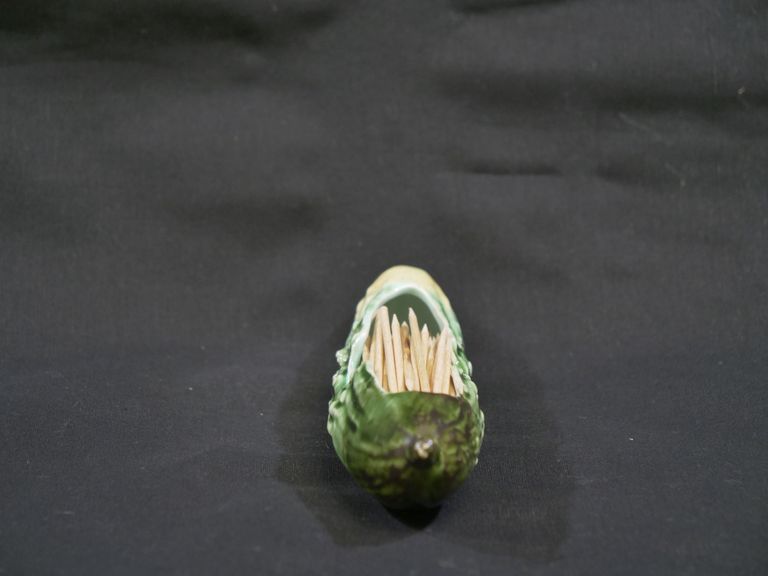 Porcelain Pickle Toothpick Holder - Image 5