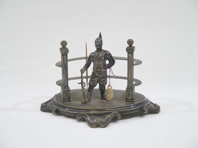 Soldier Holding Rifle Toothpick Holder