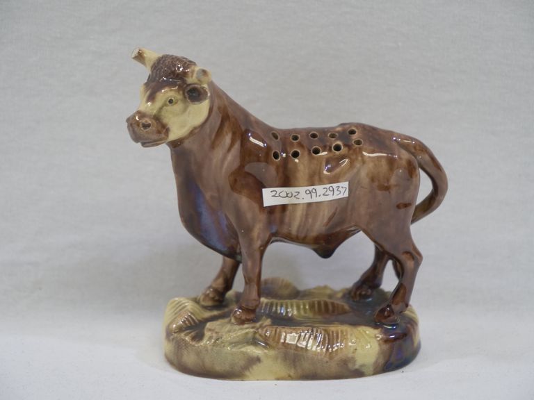 Porcelain Bull Toothpick Holder