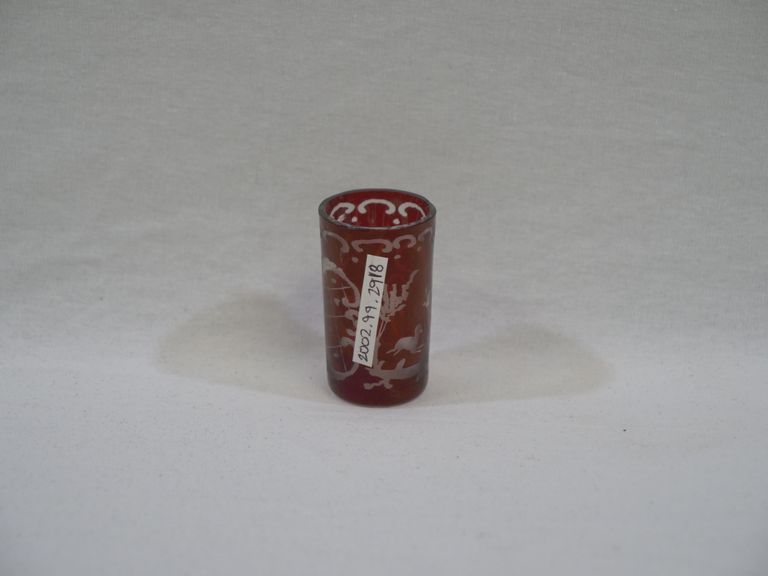 Red Glass Toothpick Holder - Image 2