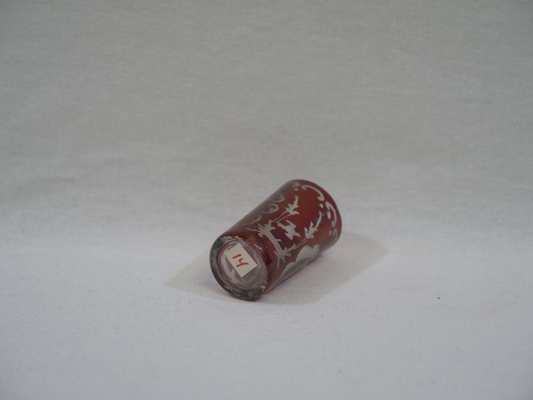 Red Glass Toothpick Holder - Image 3