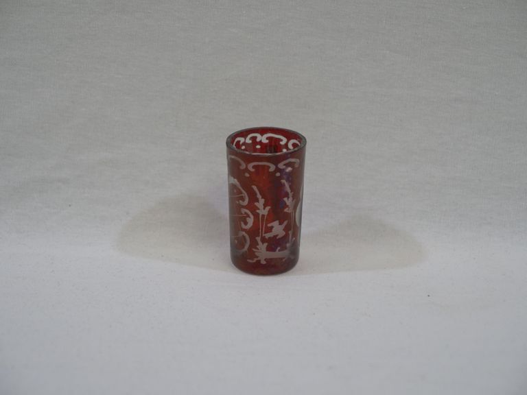 Red Glass Toothpick Holder - Image 4