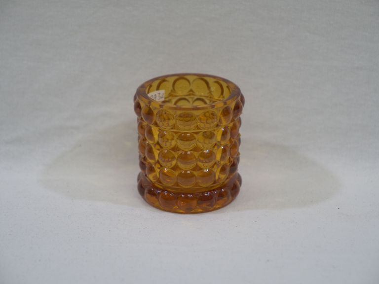 Amber Hobnail in Five Rows Cylindrical Toothpick Holder - Image 3