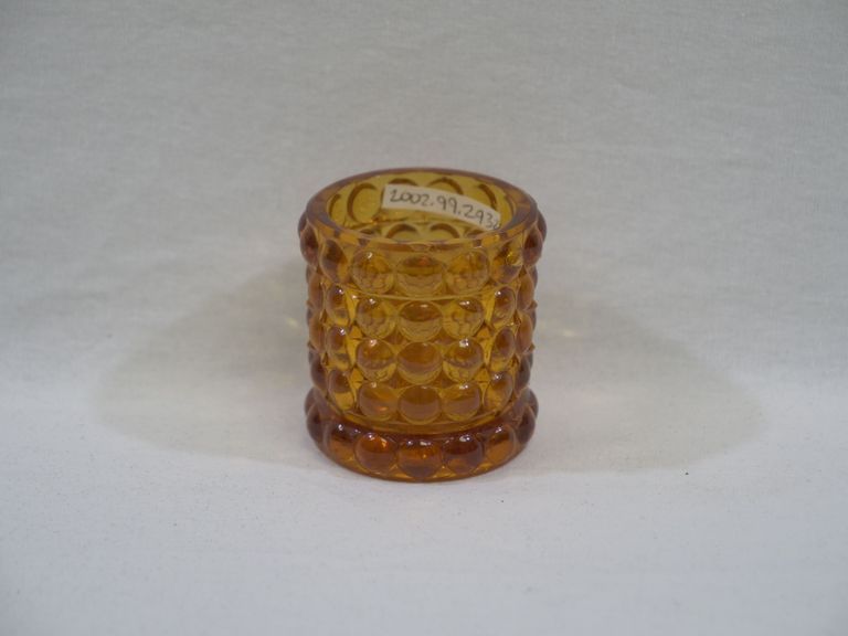 Amber Hobnail in Five Rows Cylindrical Toothpick Holder - Image 4