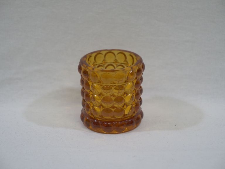 Amber Hobnail in Five Rows Cylindrical Toothpick Holder - Image 5