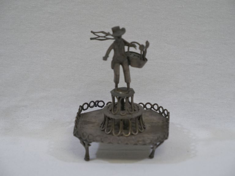 Metal Cowboy Toothpick Holder