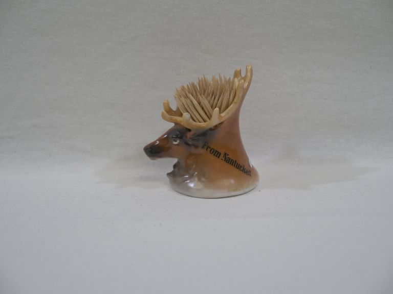 Elk Head Porcelain Toothpick Holder - Image 4