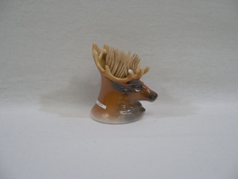 Elk Head Porcelain Toothpick Holder - Image 5