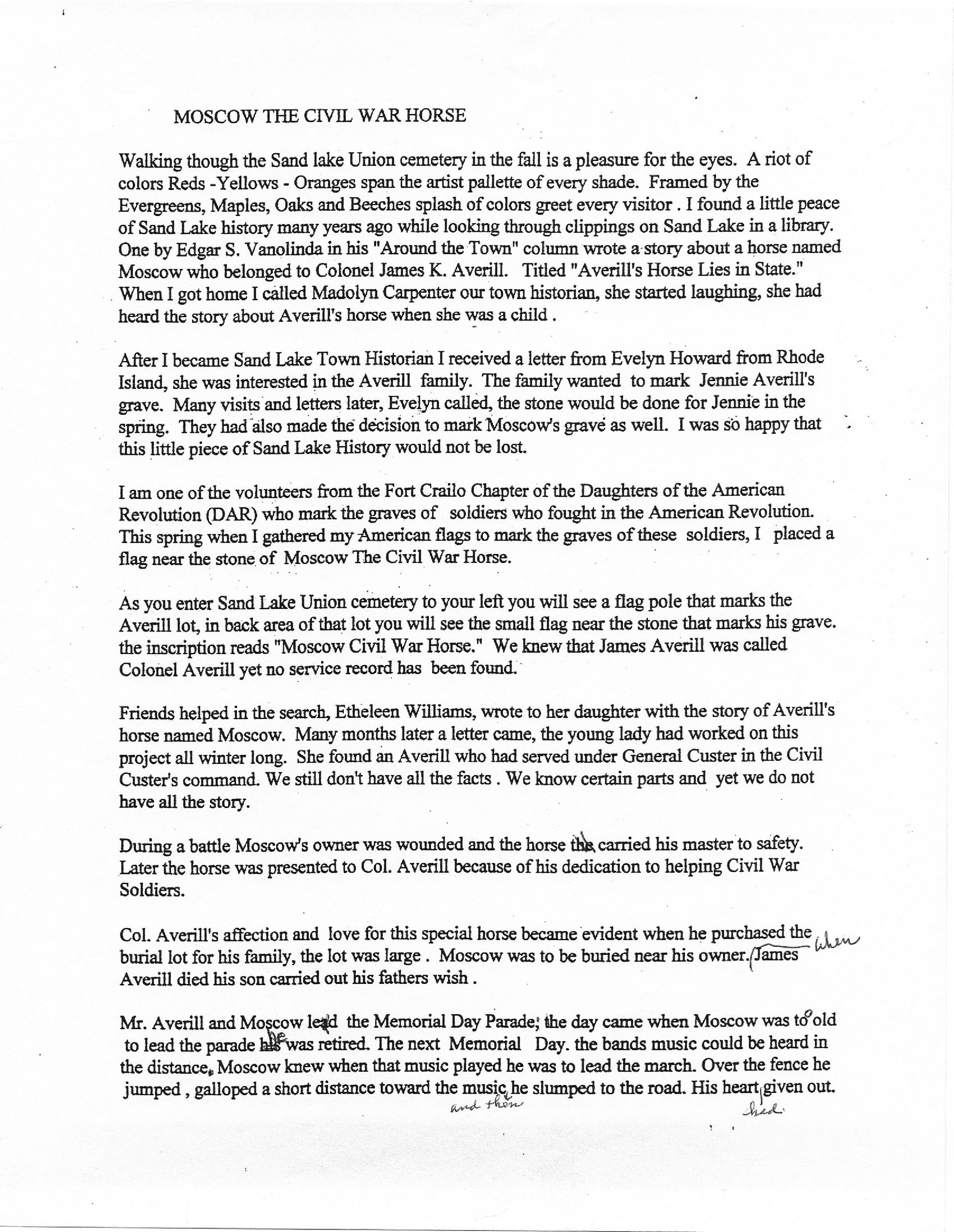 Moscow research notes.