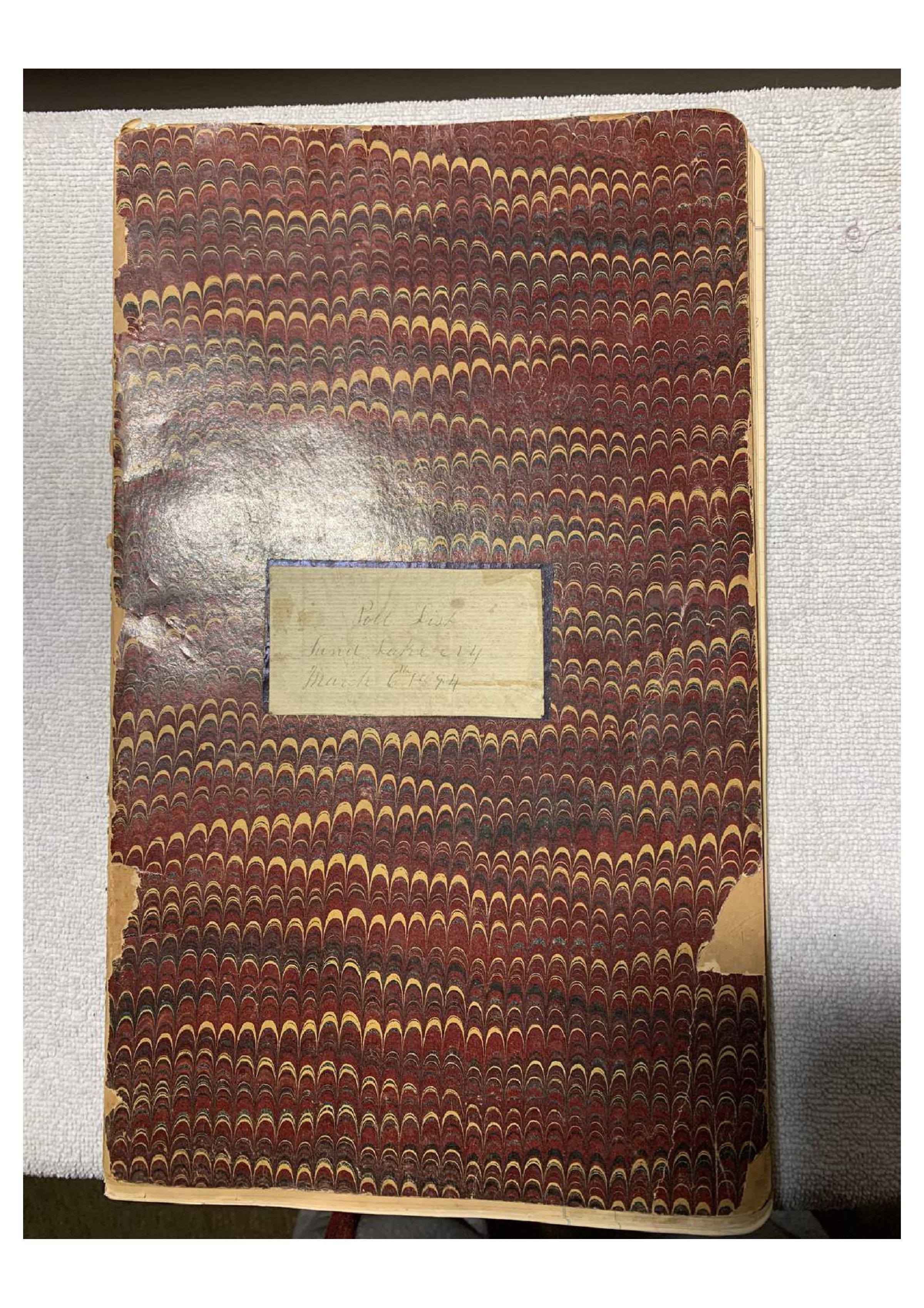 1894-1895 Poll Lists and 1896-1897 School District Lists: Twenty-three-page downloadable PDF.  The label on the cover of the ledger simply states, "Poll List Sand Lake NY March 6th 1894."  However, the ledger actually includes separately certified poll lists for 1894 and 1895, separate certifications of election results for each of those years, and two separate school district and corresponding trustee lists for 1896 and 1897.