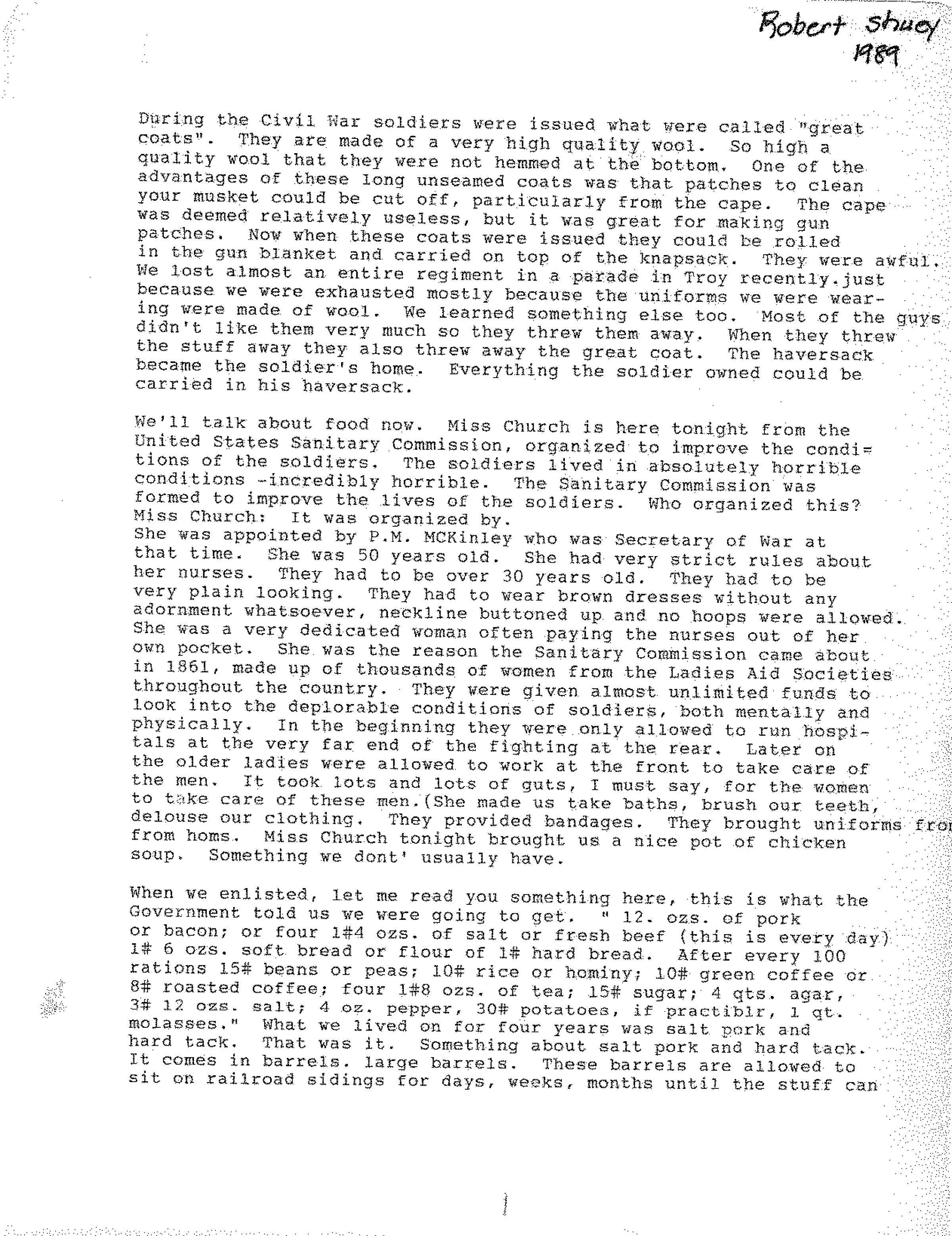 Soldier Life during the Civil War: Four-page downloadable PDF.