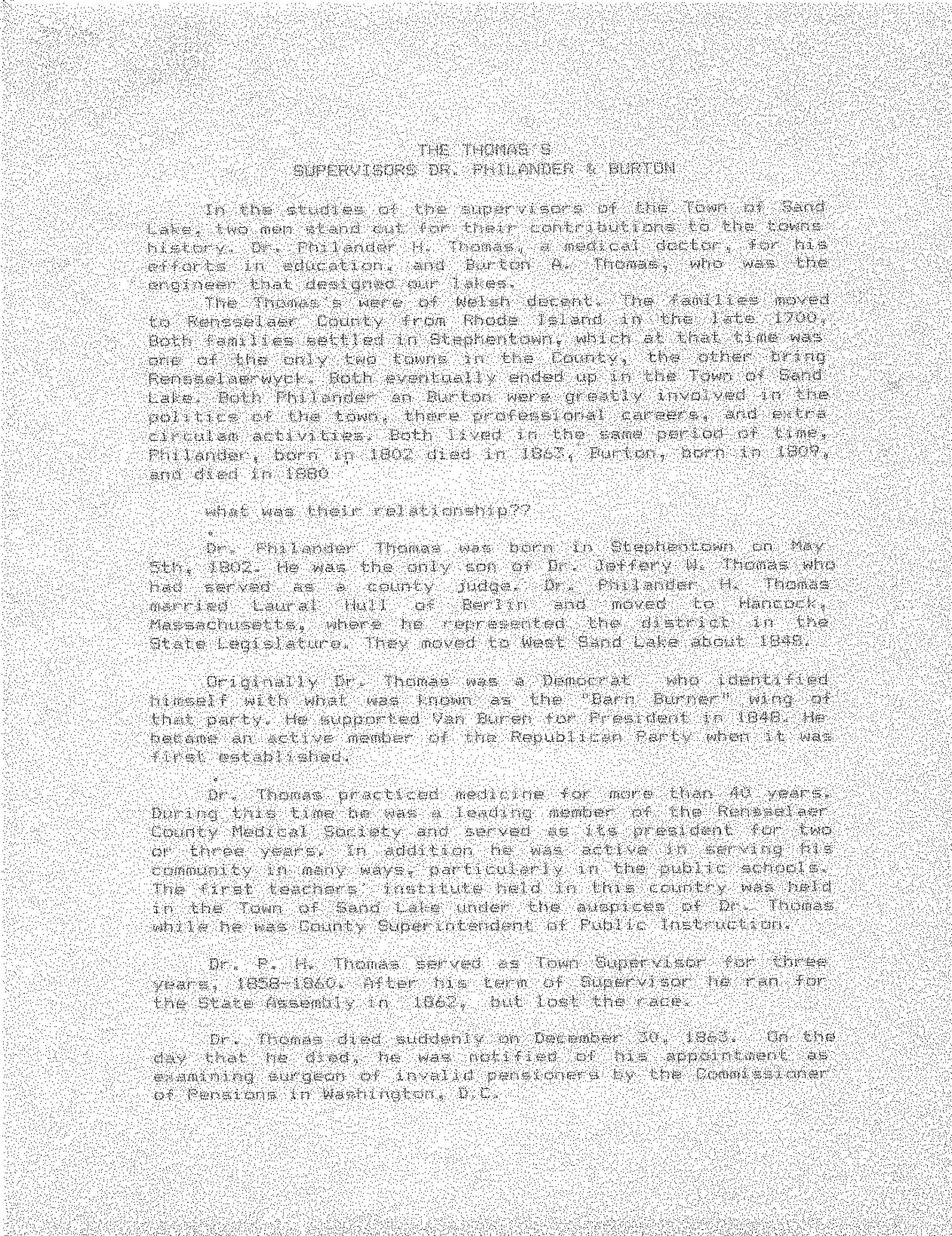 Supervisors Dr. Philander H. Thomas and Burton Thomas: Ten-page downloadable PDF.