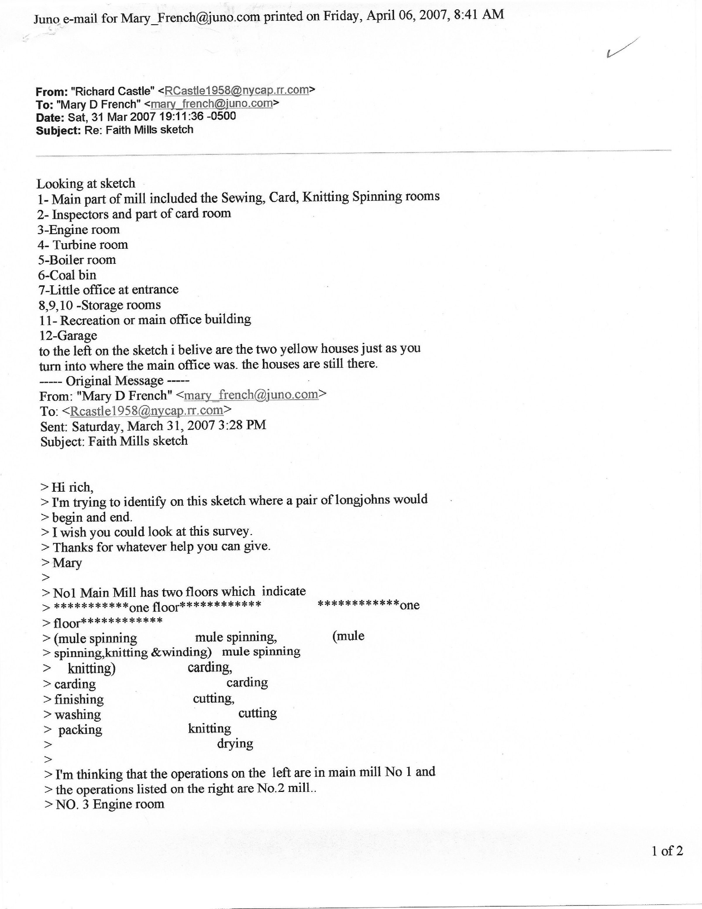 Richard Castle Faith Mills Recollections